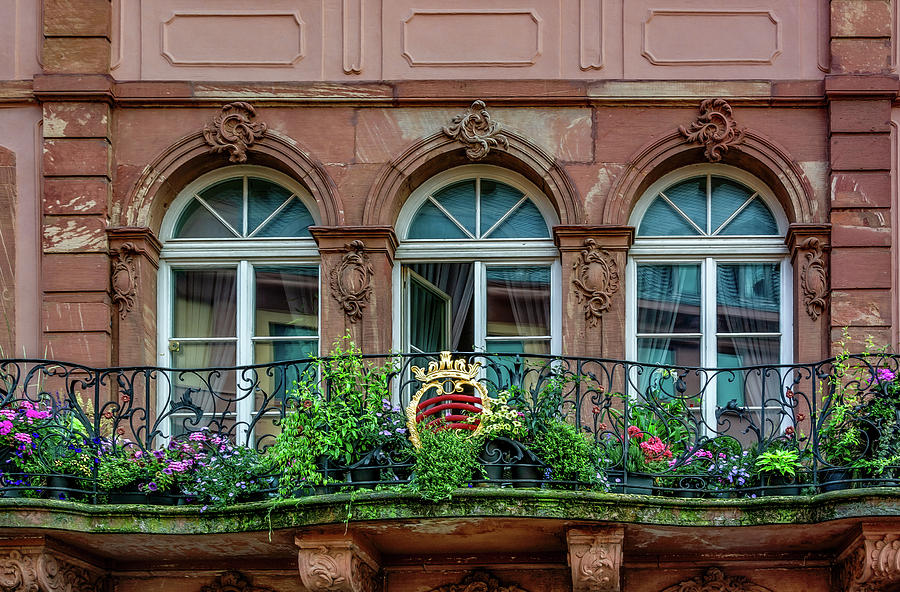 Summer Balcony in the City Square Photograph by Marcy Wielfaert