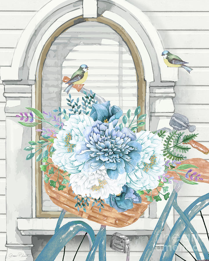 Summer Bike Bouquet Painting by Jean Plout