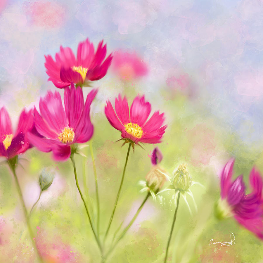 Summer Blossom Painting by Sannel Larson Summer Blossom Painting by Sannel Larson
