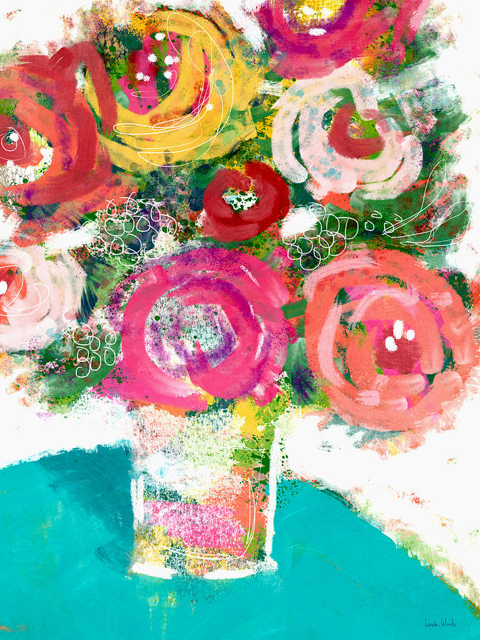 Summer Bouquet- Art by Linda Woods Painting by Linda Woods
