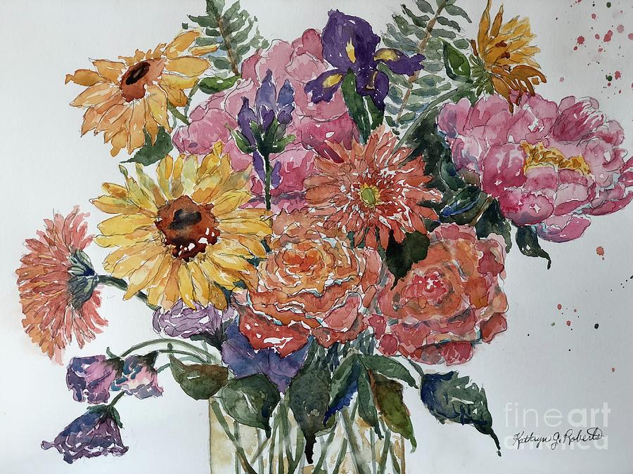 Summer Bouquet Painting by Kathryn G Roberts