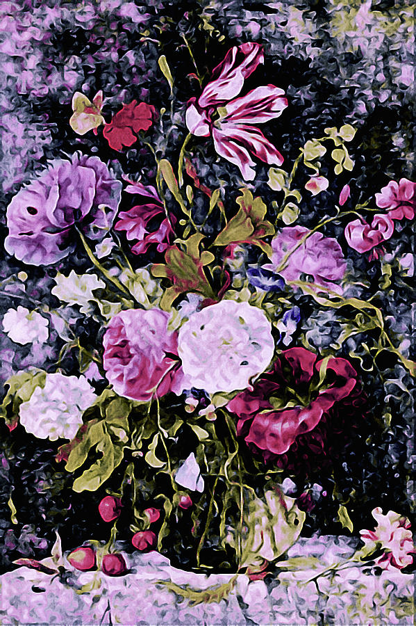 Summer Bouquet Mixed Media by Susan Maxwell Schmidt