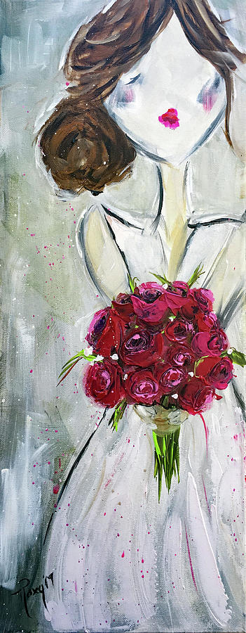 Blushing Bride Painting by Roxy Rich