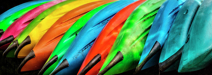 Summer Canoes Await Photograph by Debra and Dave Vanderlaan