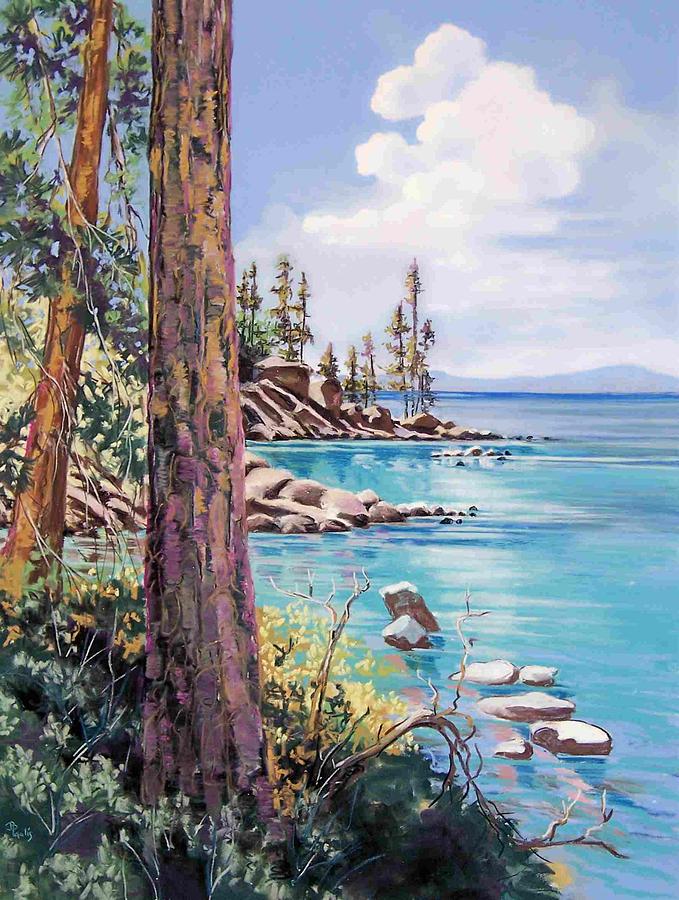 Summer Clouds, Lake Tahoe Painting by Bonita Paulis - Fine Art America