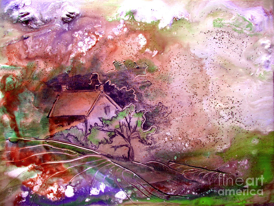 Summer Cottage Painting by CJ  Rider