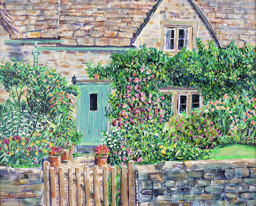 Summer Cottage Garden Painting by Seeables Visual Arts