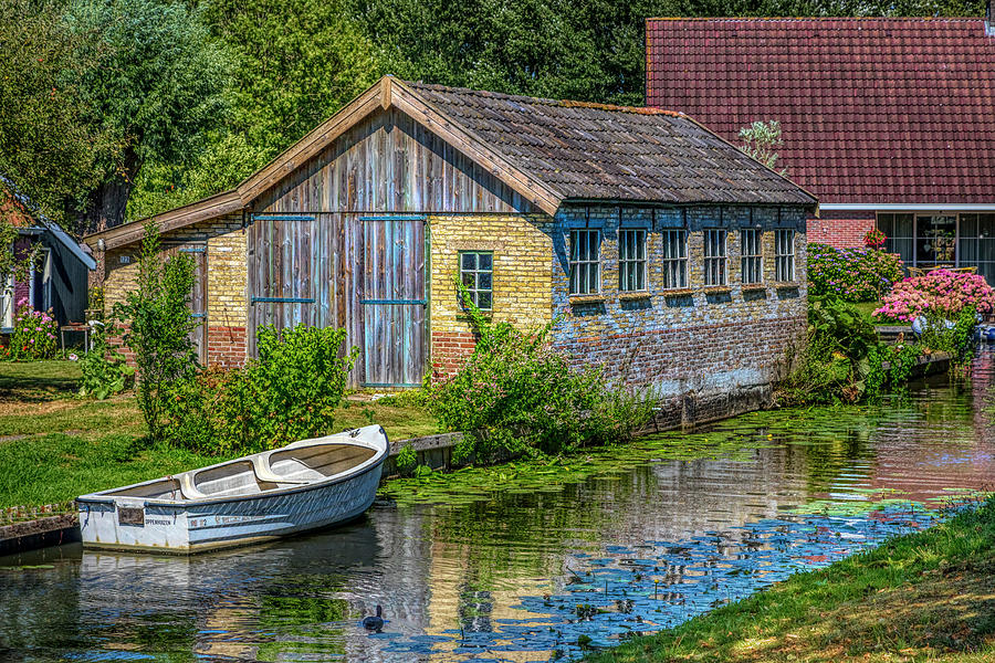 Summer Cottage on the River in HDR Detail Photograph by Debra and Dave Vanderlaan