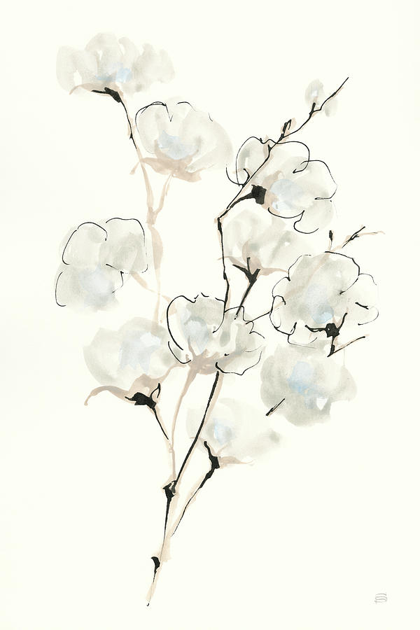 Botanicals Painting - Summer Cotton IIi by Chris Paschke Botanicals Painting - Summer Cotton IIi by Chris Paschke