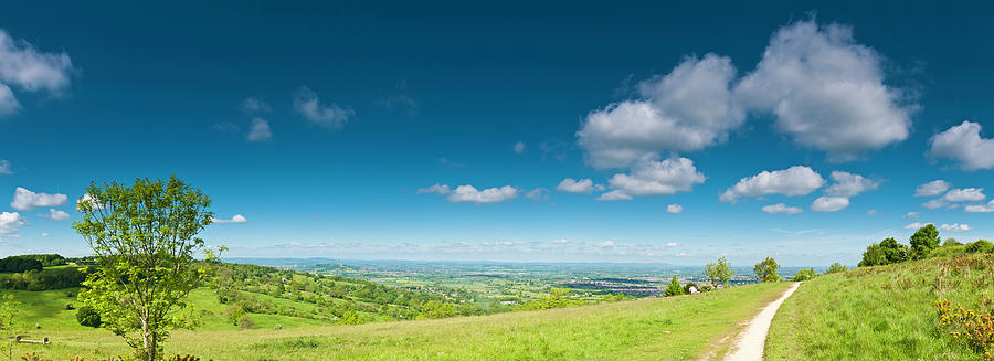 Summer Countryside Panorama Big Blue Photograph by Fotovoyager