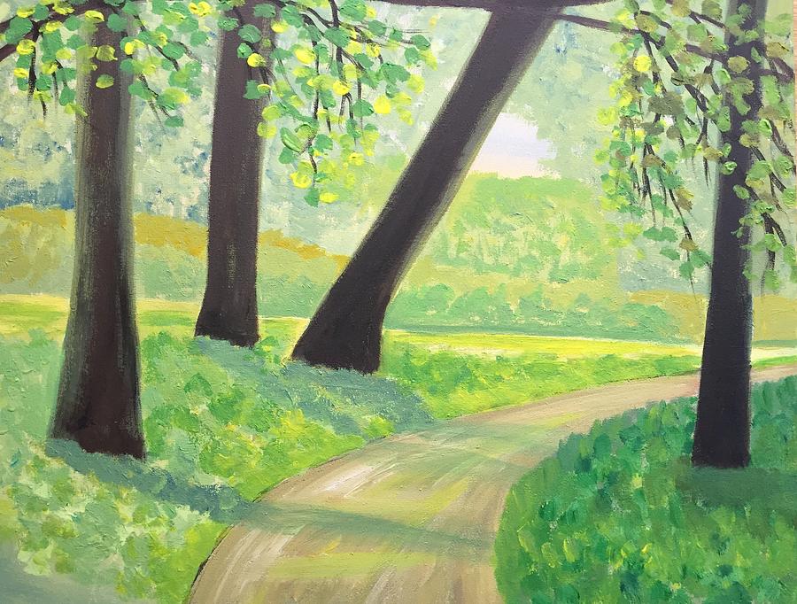 Summer day in the Woods Painting by Barbara Magor