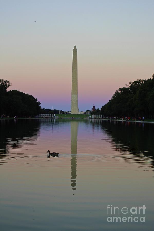 Rosy Sunset Washington Monument, Washington.D.C.  Photograph by Ann Brown