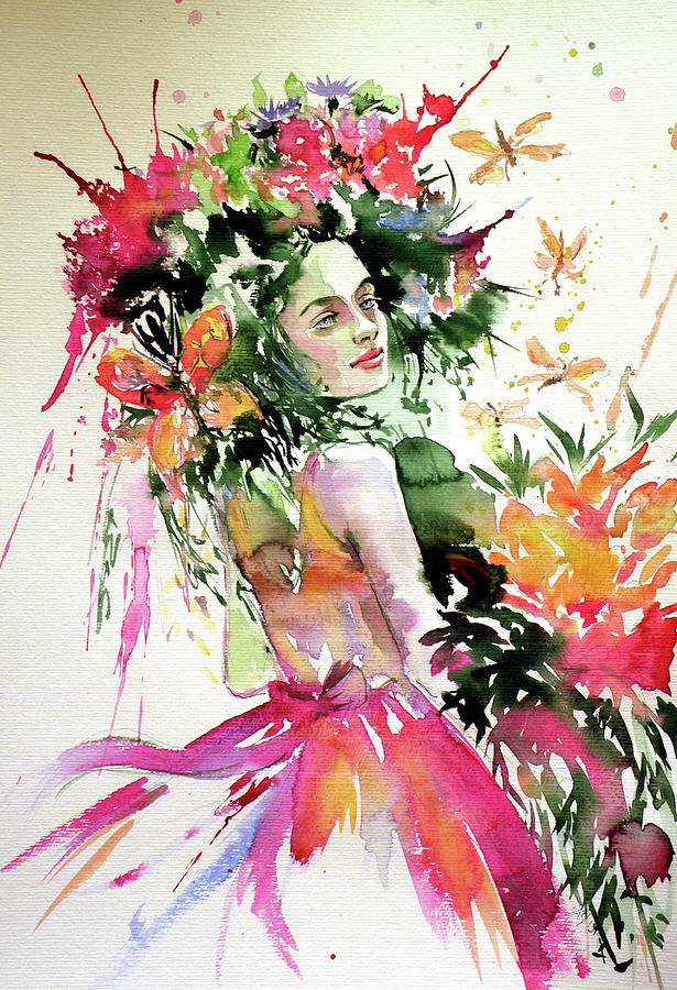 Summer Painting - Summer fairy by Kovacs Anna Brigitta