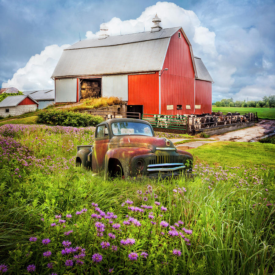 Summer Farm Truck Photograph by Debra and Dave Vanderlaan