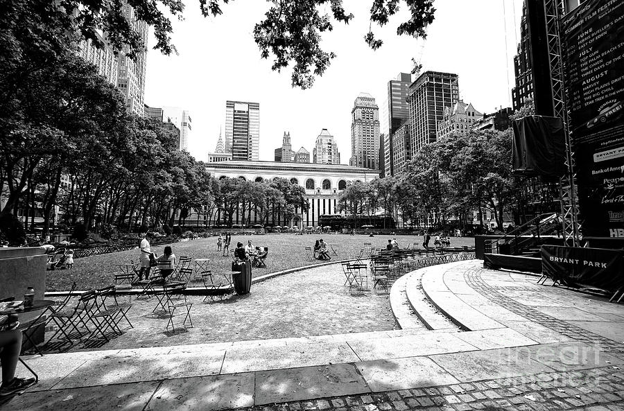 Summer Field at Bryant Park in New York City Photograph by John Rizzuto