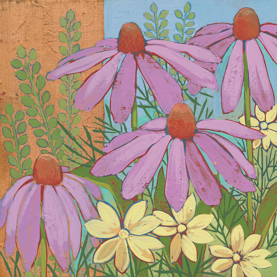 Flower Painting - Summer Flowers I by Kathrine Lovell