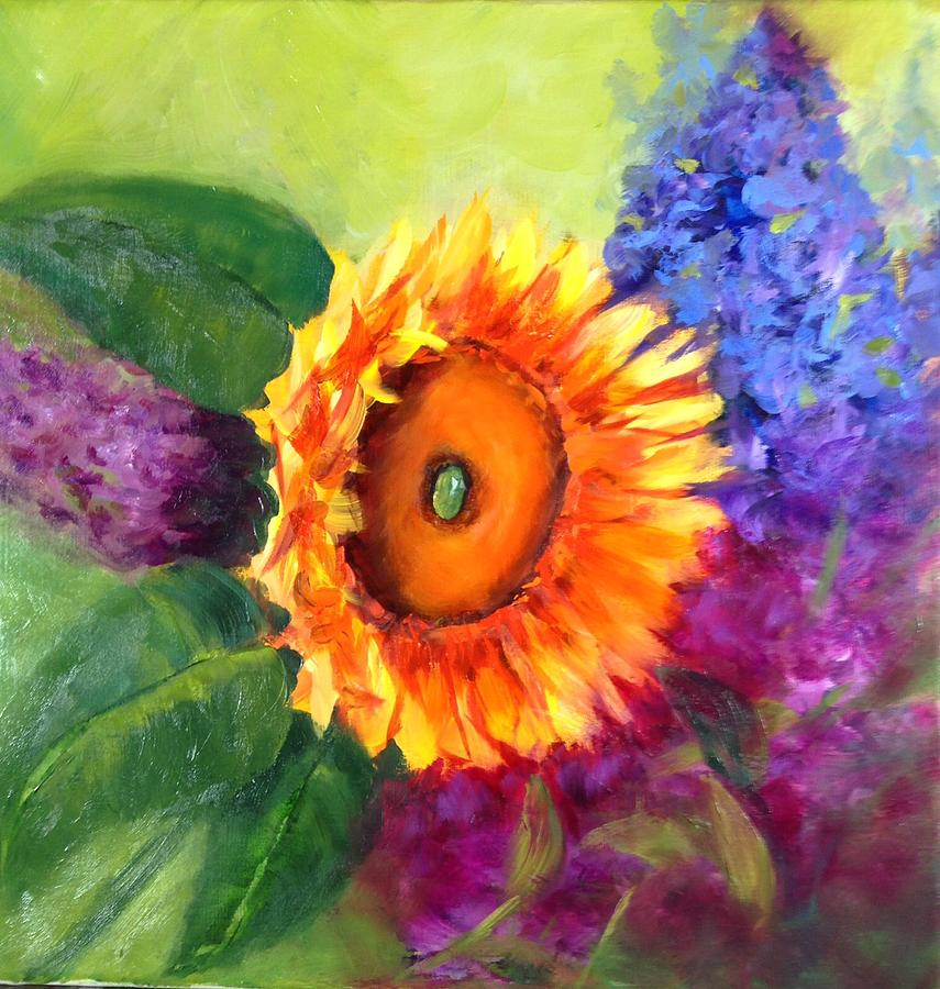 Summer Flowers Painting by Jan Chesler