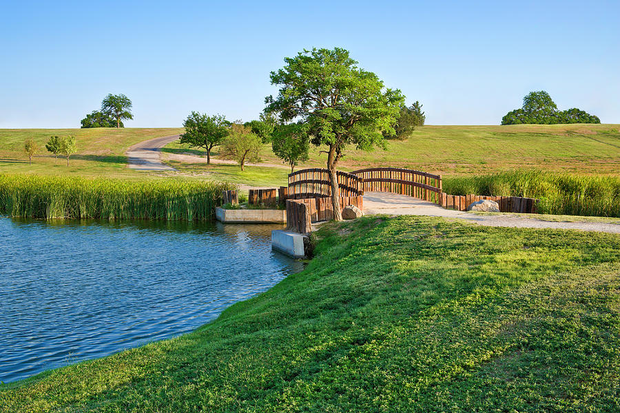 Summer Footbridge And Lake Photograph by Dszc Summer Footbridge And Lake Photograph by Dszc
