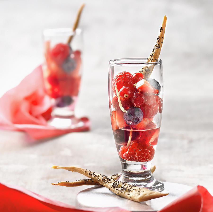Summer Fruit Salad With Ginger Photograph by Studio