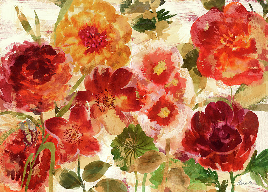 Flower Mixed Media - Summer Garden by Marietta Cohen Art And Design