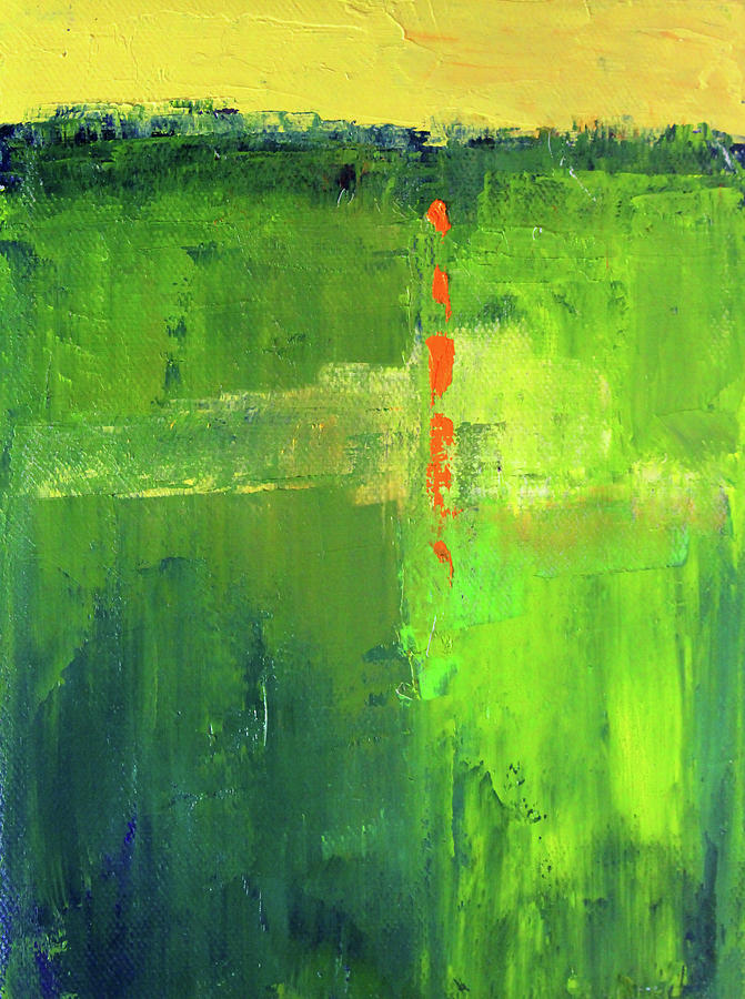 Summer Green Painting by Nancy Merkle