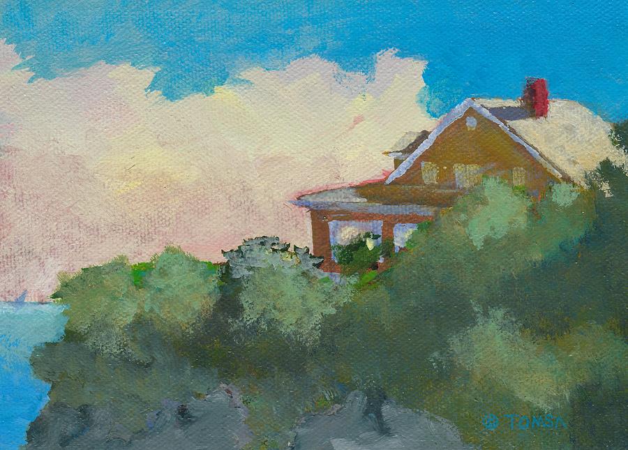 Summer House by the Sea Painting by Bill Tomsa