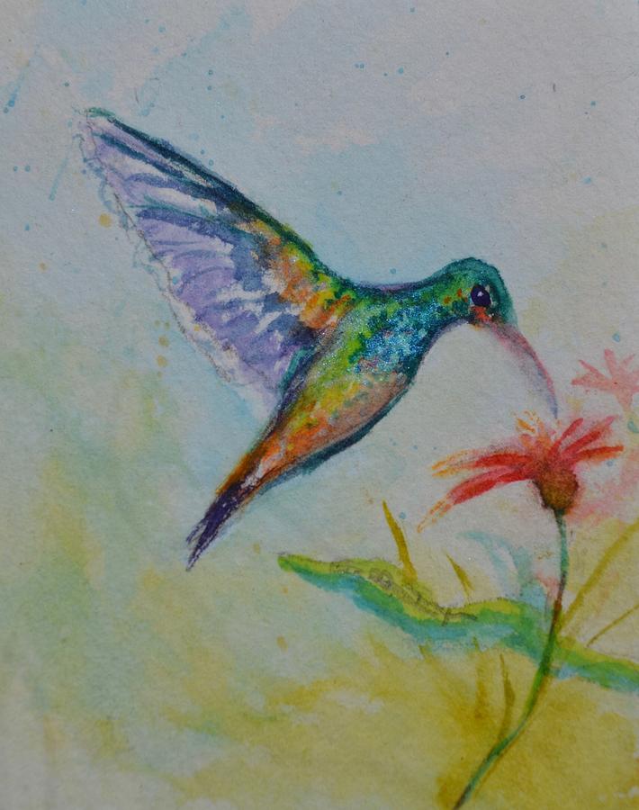 Summer Hummer Painting by Beverley Harper Tinsley