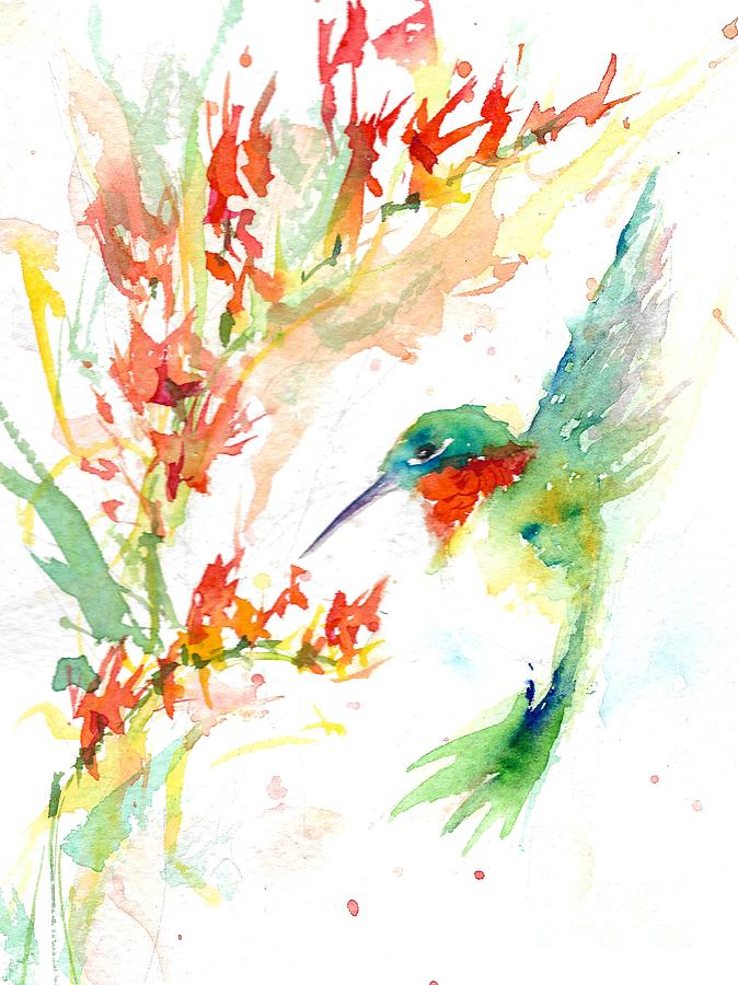 Summer Hummer Painting by Christy Lemp