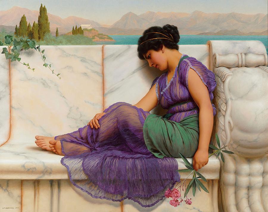 Mountain Painting - Summer Idleness; Day Dreams by John William Godward
