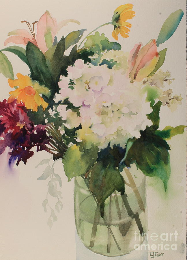 Summer in a Vase Painting by Elizabeth Carr