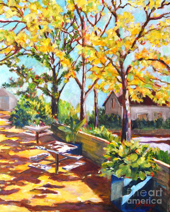 Summer in Edwards Garden, Toronto Painting by Betty M M Wong