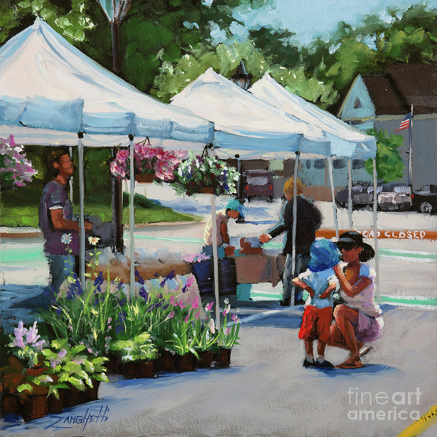 Summer Painting - Summer in Hingham Two by Laura Lee Zanghetti