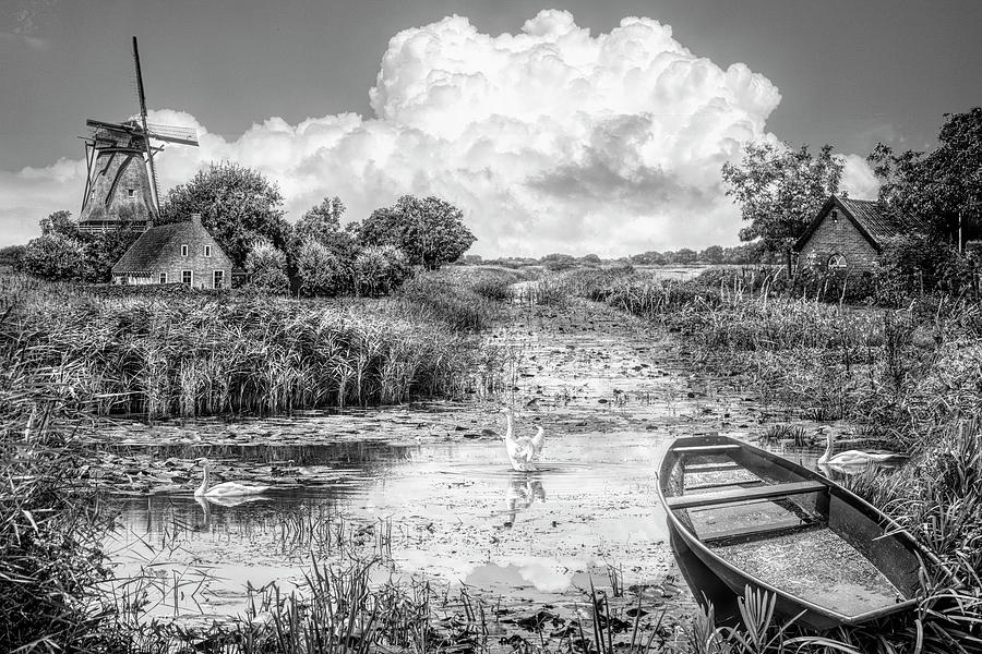 Summer in Holland in Black and White Photograph by Debra and Dave Vanderlaan