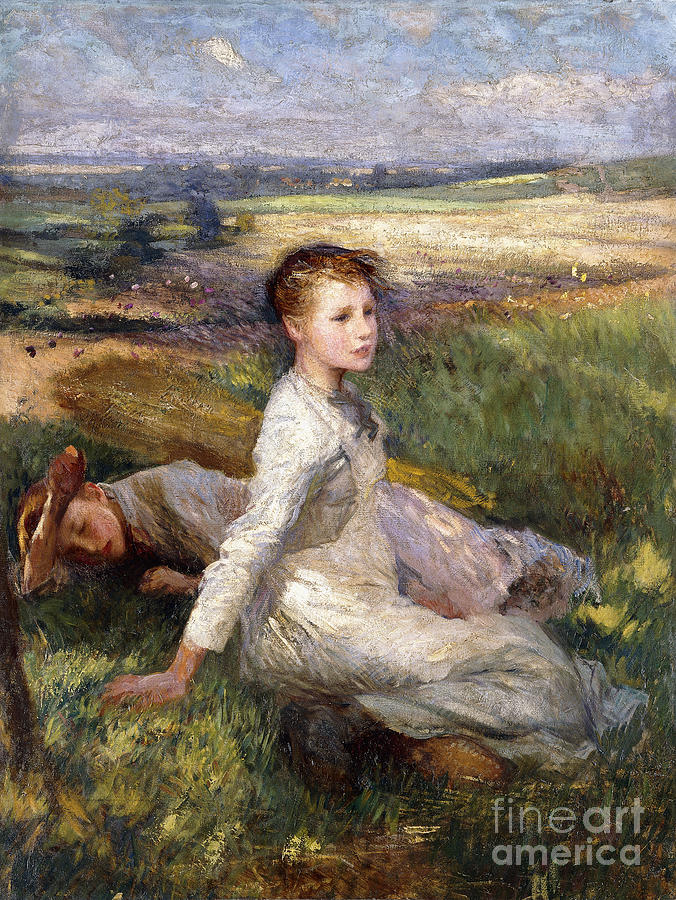 Summer In The Fields Painting by George Clausen
