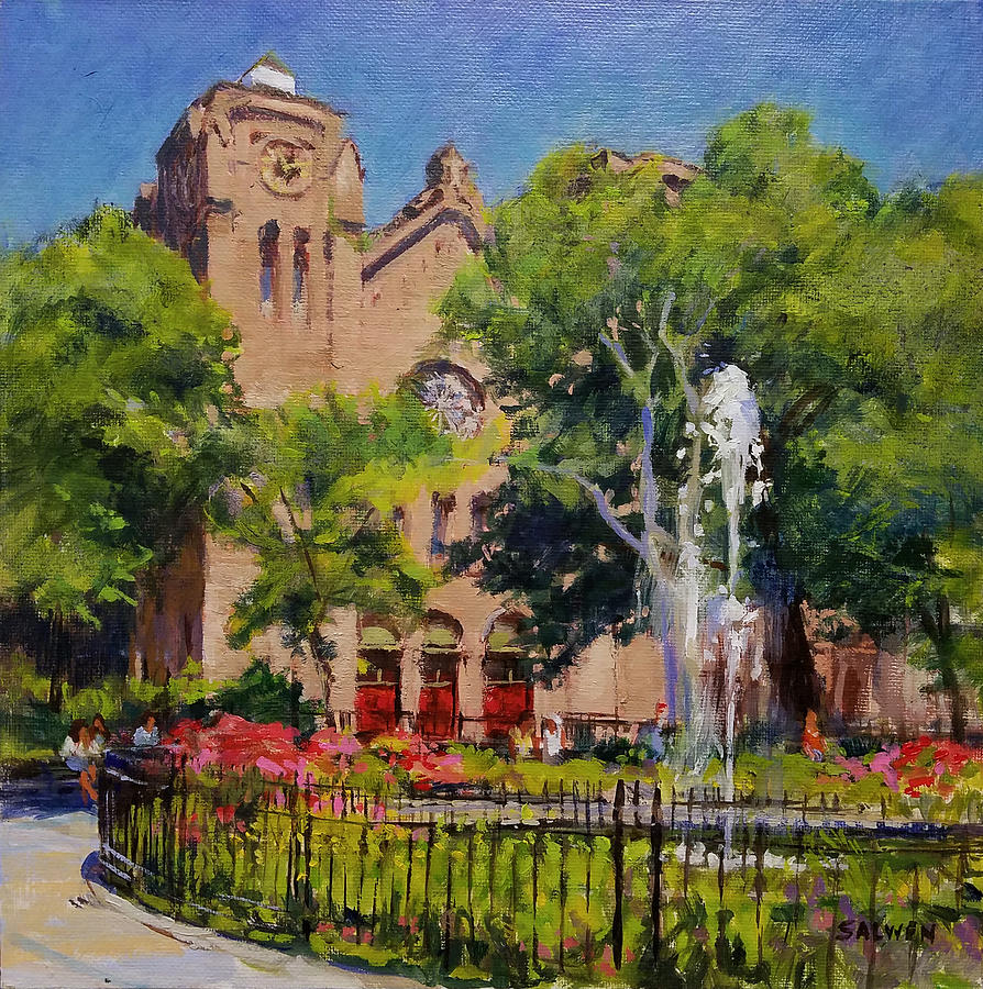 Summer Morning, Stuyvesant Square Painting by Peter Salwen
