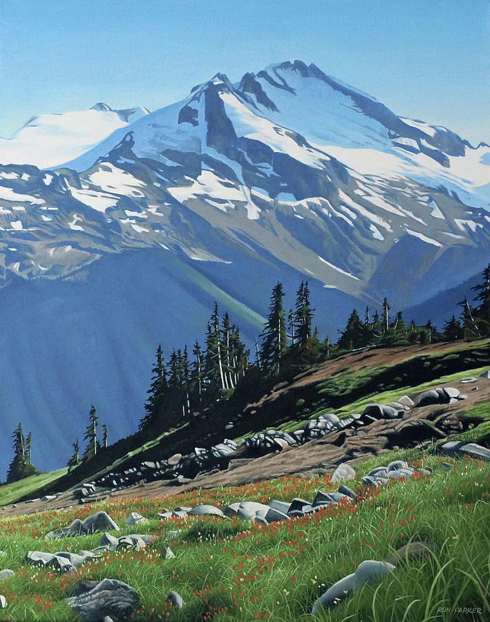 Summer Painting - Summer Mountain by Ron Parker