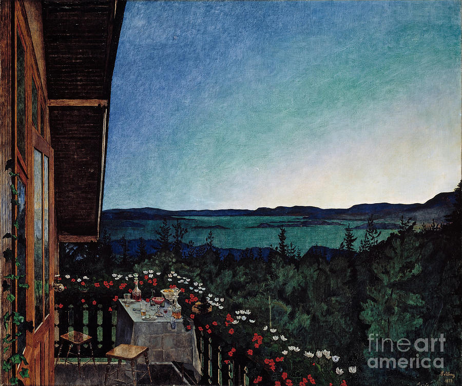 Summer Night. Artist Sohlberg, Harald Drawing by Heritage Images