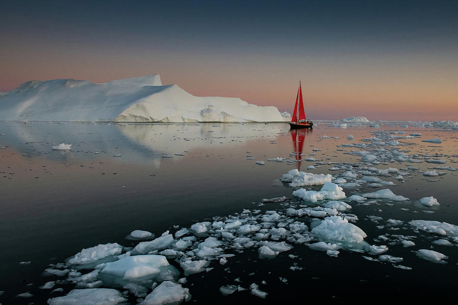 Summer Night In Greenland Photograph by Marc Pelissier