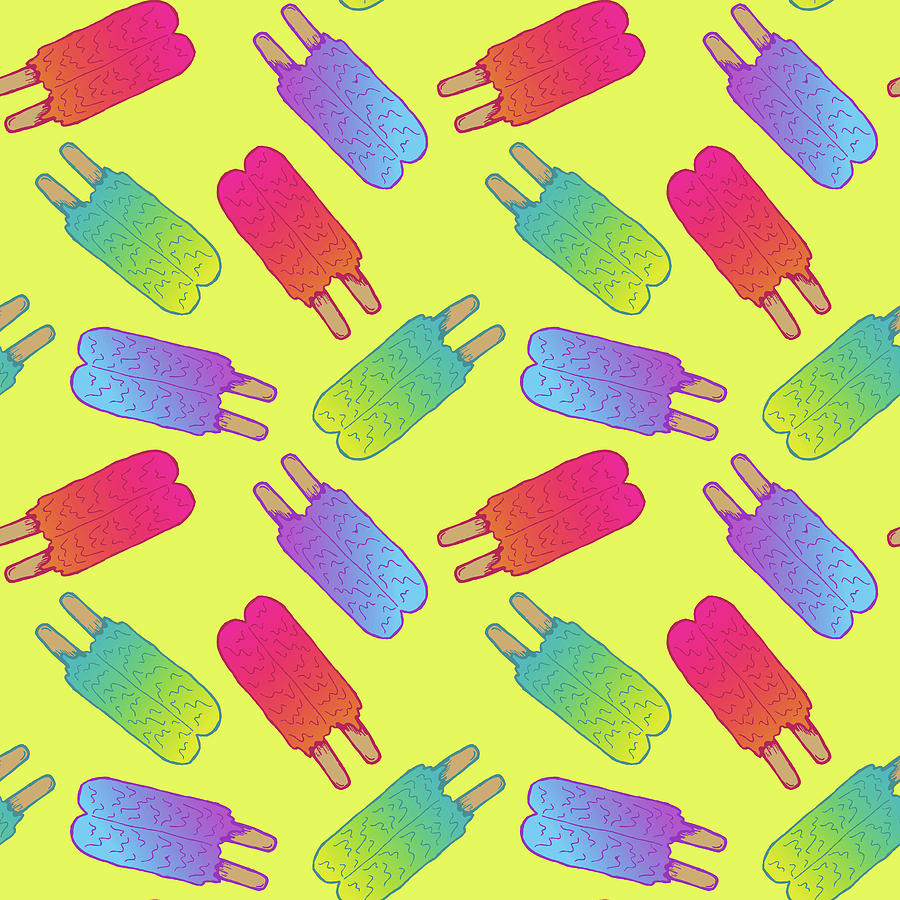 Candy Digital Art - Summer Popsicle Party Pattern by Lauren Ramer