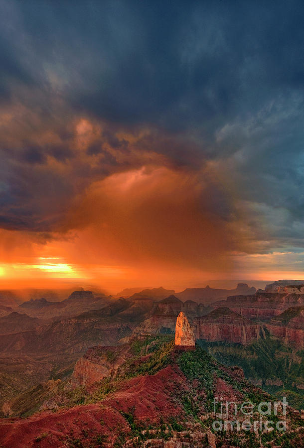 Summer Storm North Rim Grand Canyon Arizona Photograph by Dave Welling