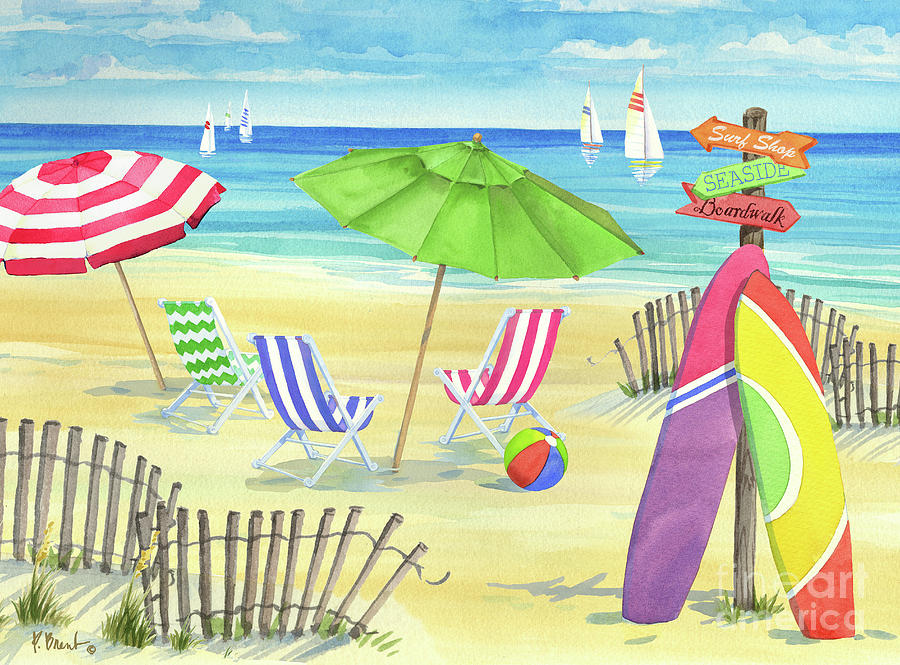 Umbrella Painting - Summer Sun III by Paul Brent
