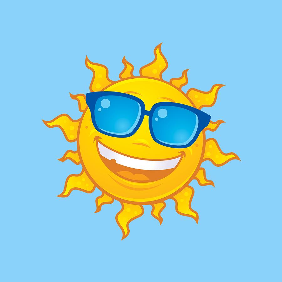 Summer Sun Wearing Sunglasses Digital Art
