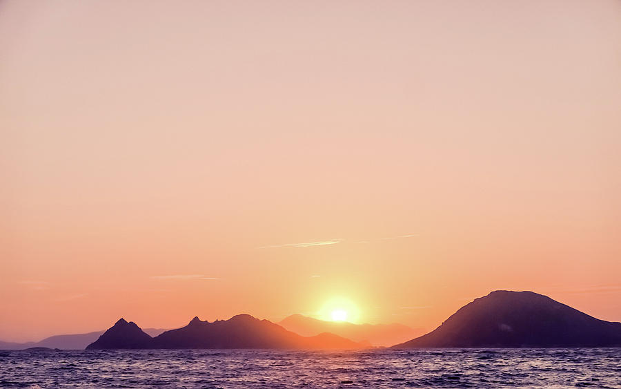 Summer Sunset at the Mediterranean Sea Coast by Anne Leven Summer Sunset at the Mediterranean Sea Coast by Anne Leven