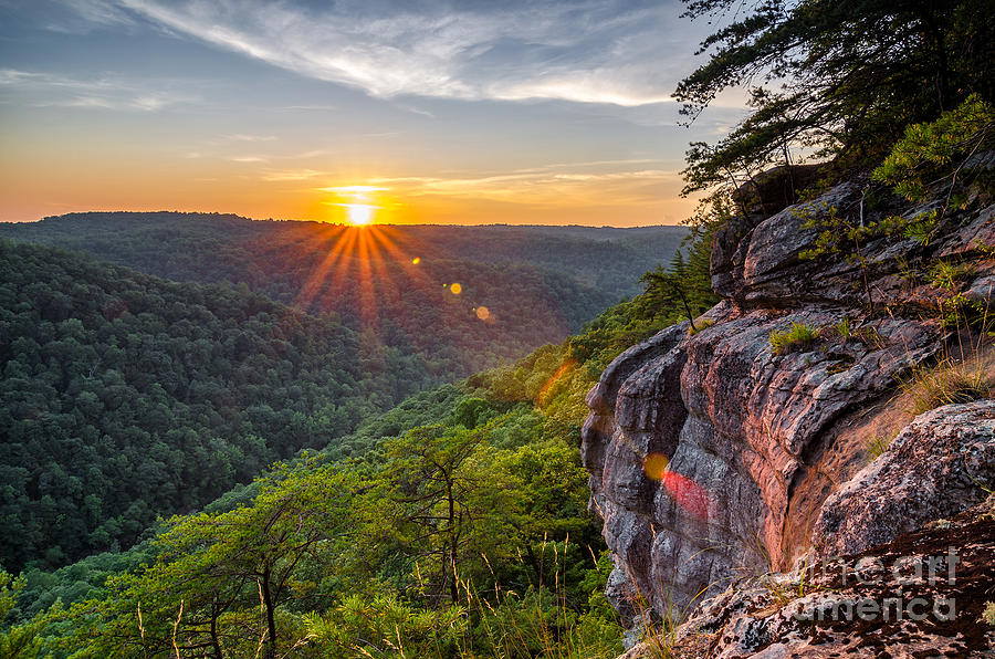 Big Photograph - Summer Sunset Over The Big South Fork by Anthony Heflin Big Photograph - Summer Sunset Over The Big South Fork by Anthony Heflin