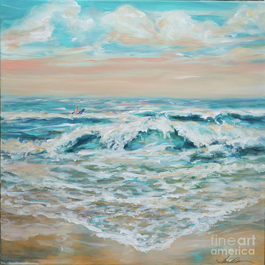 Summer Surf Painting by Linda Olsen