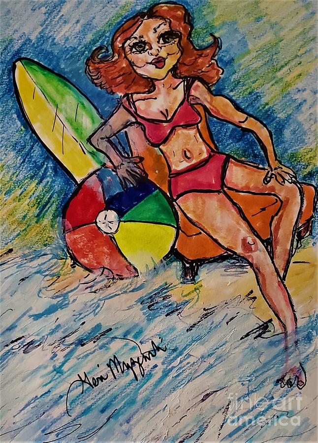 Summer Vacation At The Beach Painting