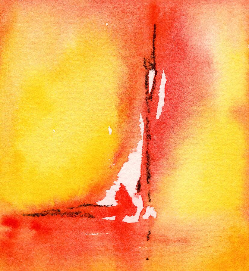 Abstract Painting - Summertime Honey Hole 2 by Carlin Blahnik CarlinArtWatercolor