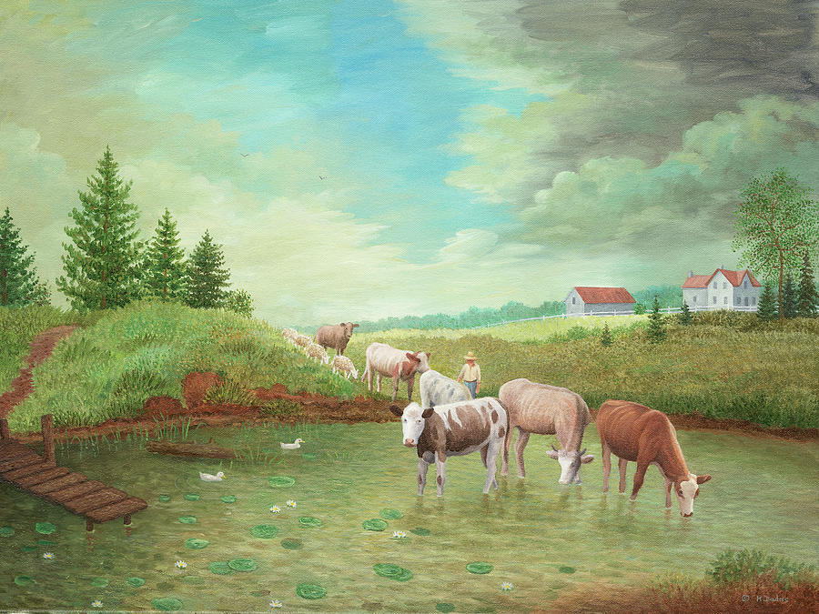 Animal Painting - Summertime On The Farm by Kevin Dodds