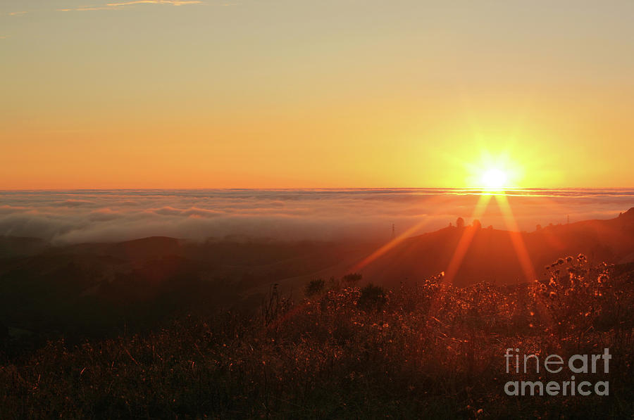 Mountain Photograph - Summertime Sadness -- Sunset from Windy Hill, California by Matt Tilghman