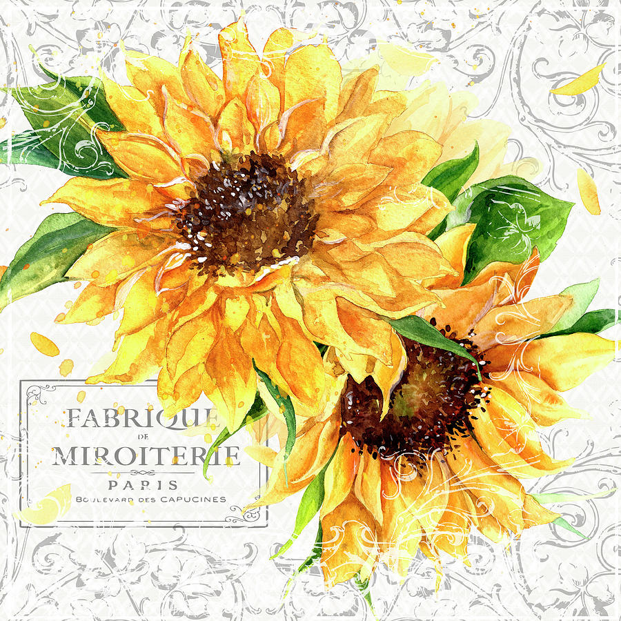 Flower Painting - Summertime Sunflowers I by Irina Trzaskos Studio